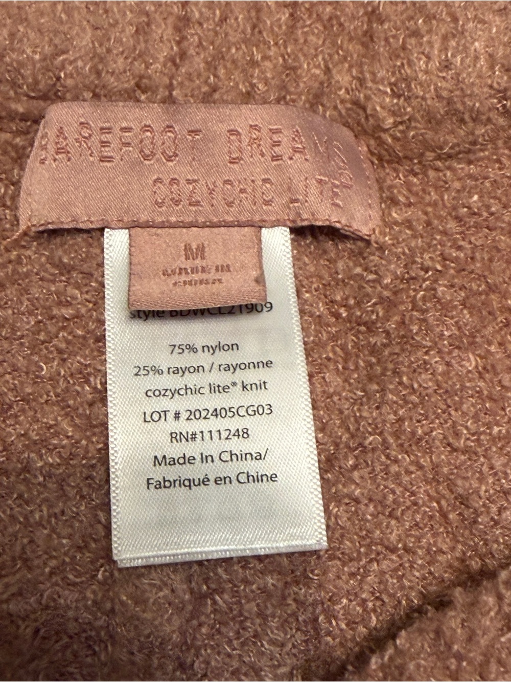 Barefoot Dreams CozyChic Lite Rib Blocked Pants 🤎 | Medium | Tierra | EUC - Picture 5 of 14